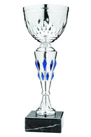 Silver with Blue Jewels Economy Cup - shoptrophies.com