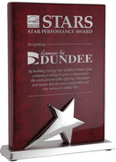 Stand up Rosewood Star Plaque - shoptrophies.com