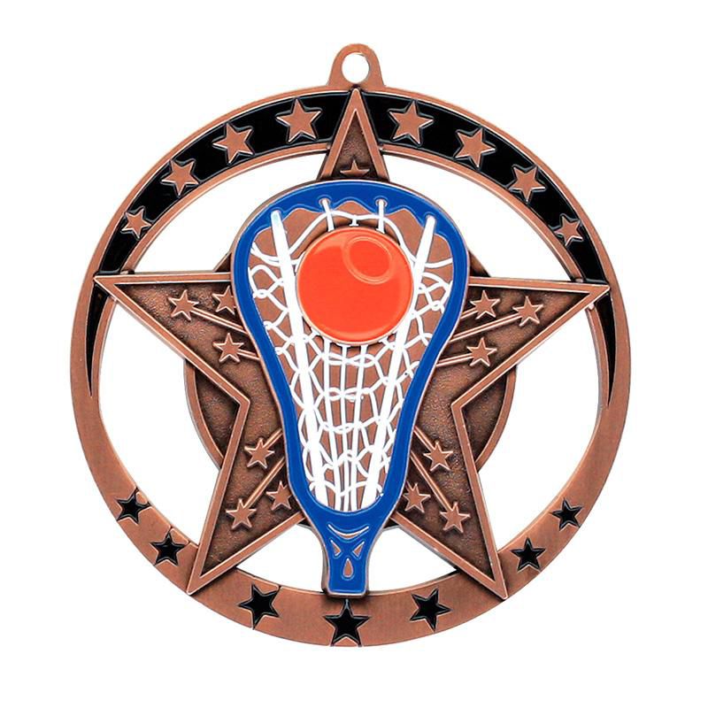 Star Lacrosse Medal - shoptrophies.com