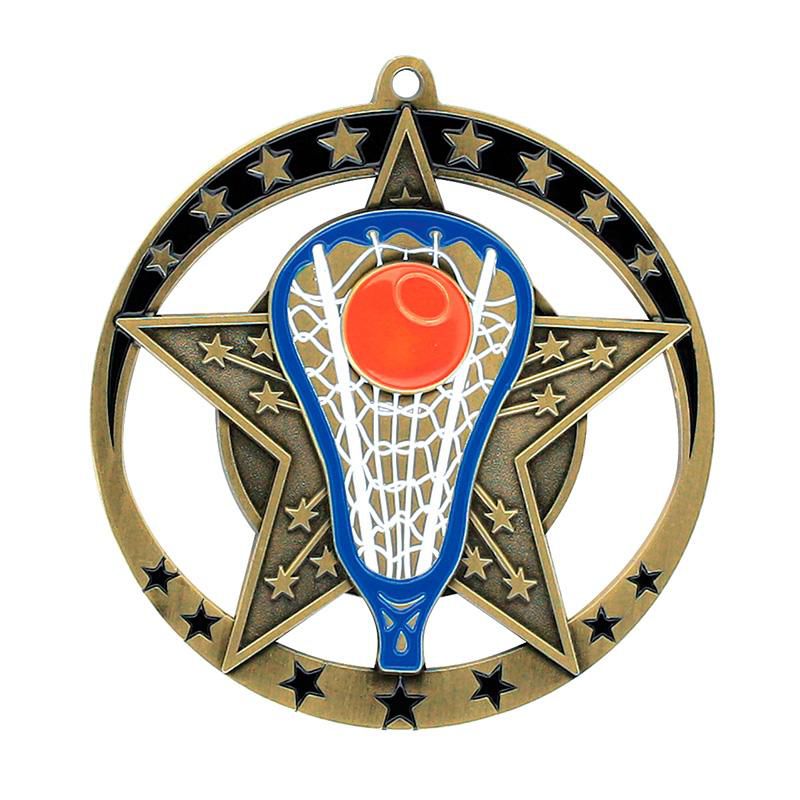 Star Lacrosse Medal - shoptrophies.com