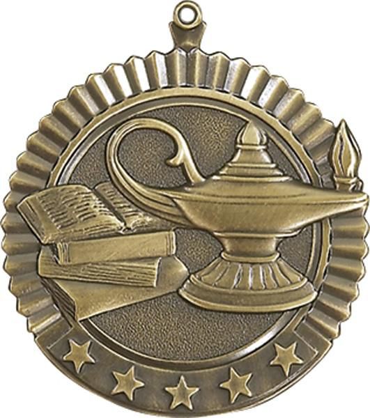 Star Lamp of Knowledge Medal - shoptrophies.com